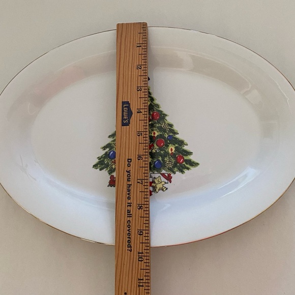 Vtg Christmas Tree Serving Platter - 14" Jian Shiang Seagull Fine China Holiday - Picture 3 of 6